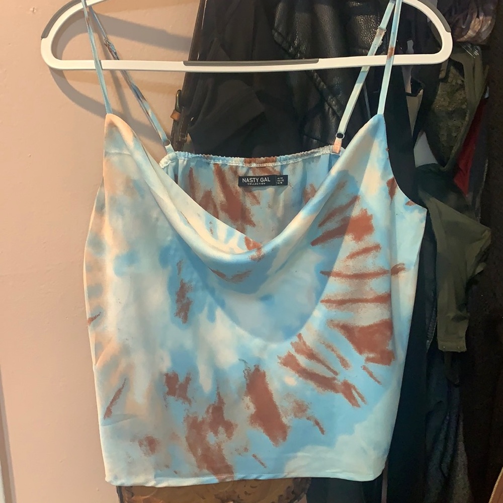 Cowl neck crop top